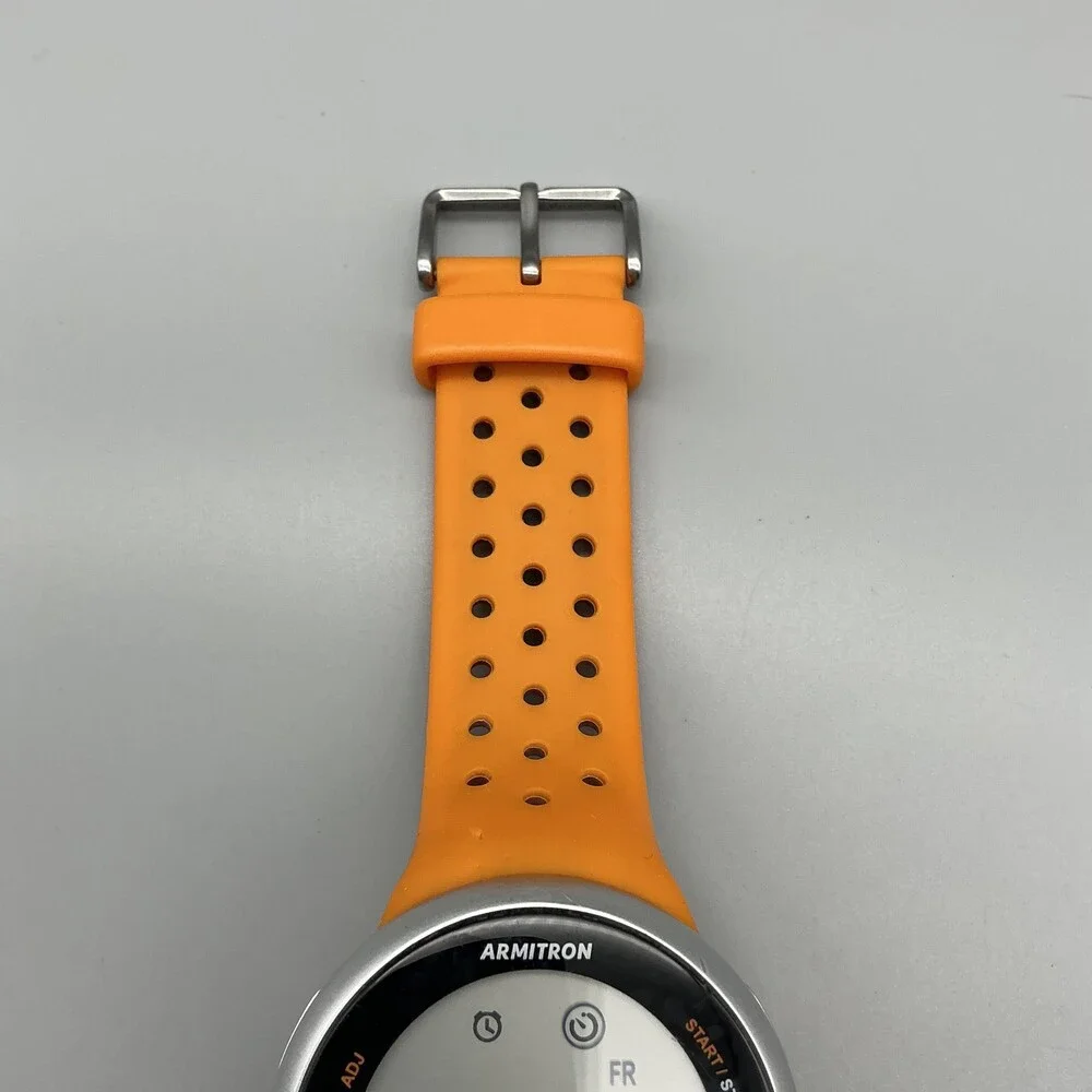 Armitron Pro Sport Mens Watch 43mm Digital Alarm Orange Resin 40/8423 M1185A